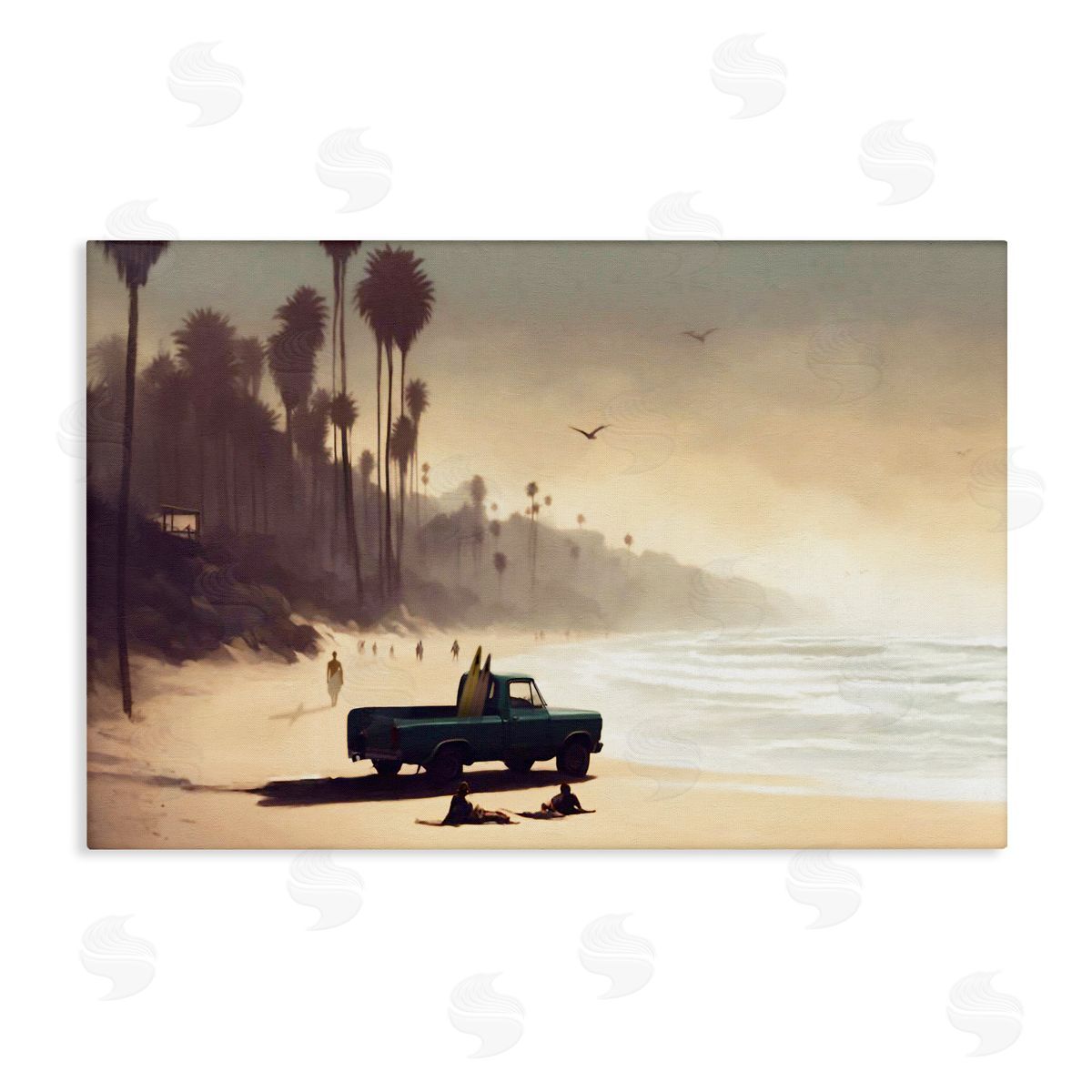 Dreamy Beach Tropical View Canvas Wall Art, Home Decor by Noah Bay