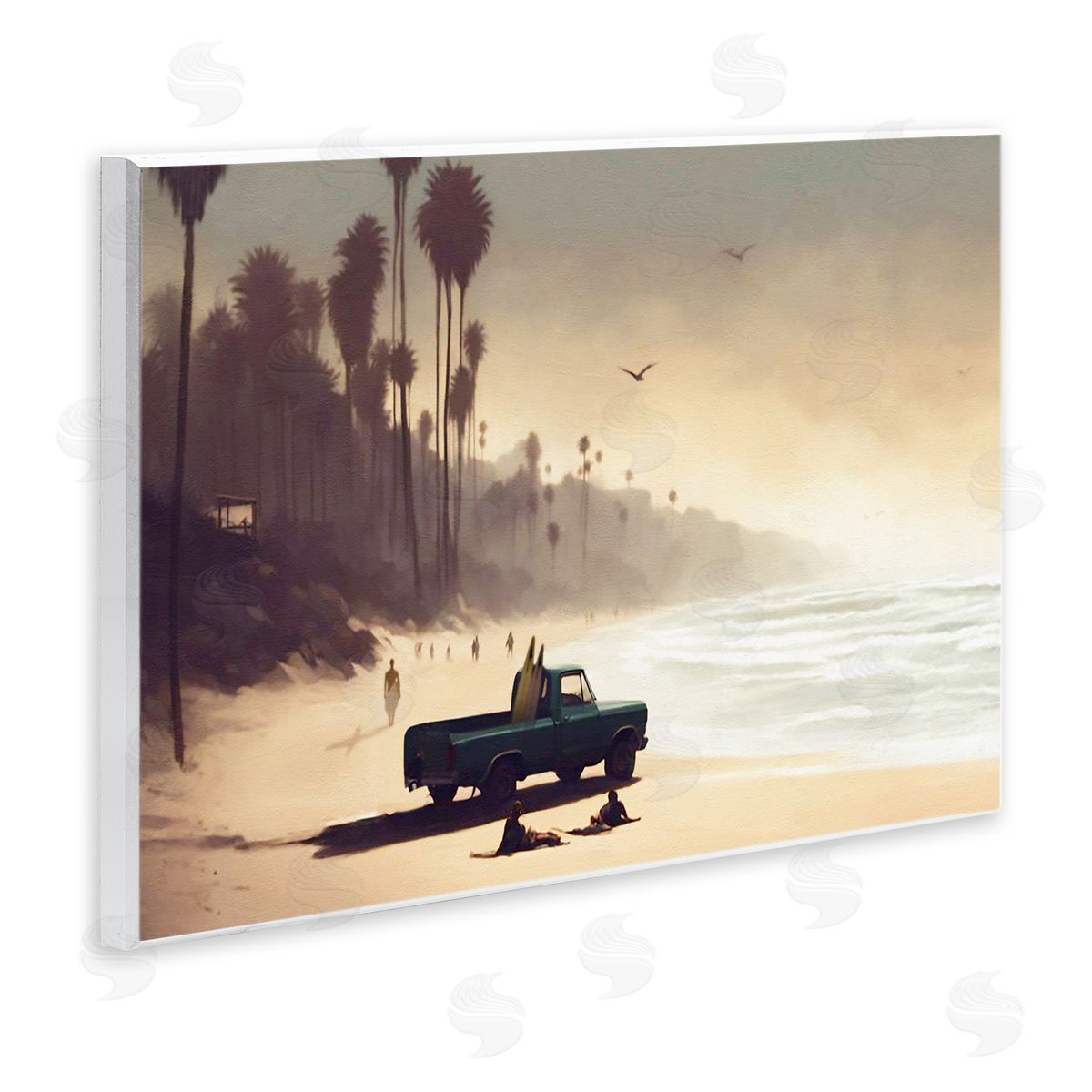 Dreamy Beach Tropical View Wood Plaque Wall Art, Home Decor by Noah Bay