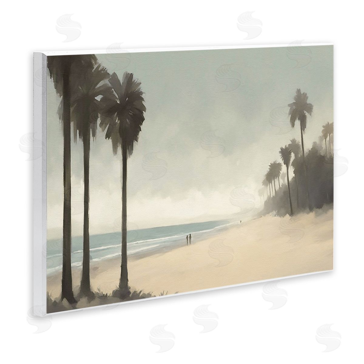 Deserted Beach & Palms Wood Plaque Wall Art, Home Decor by Noah Bay