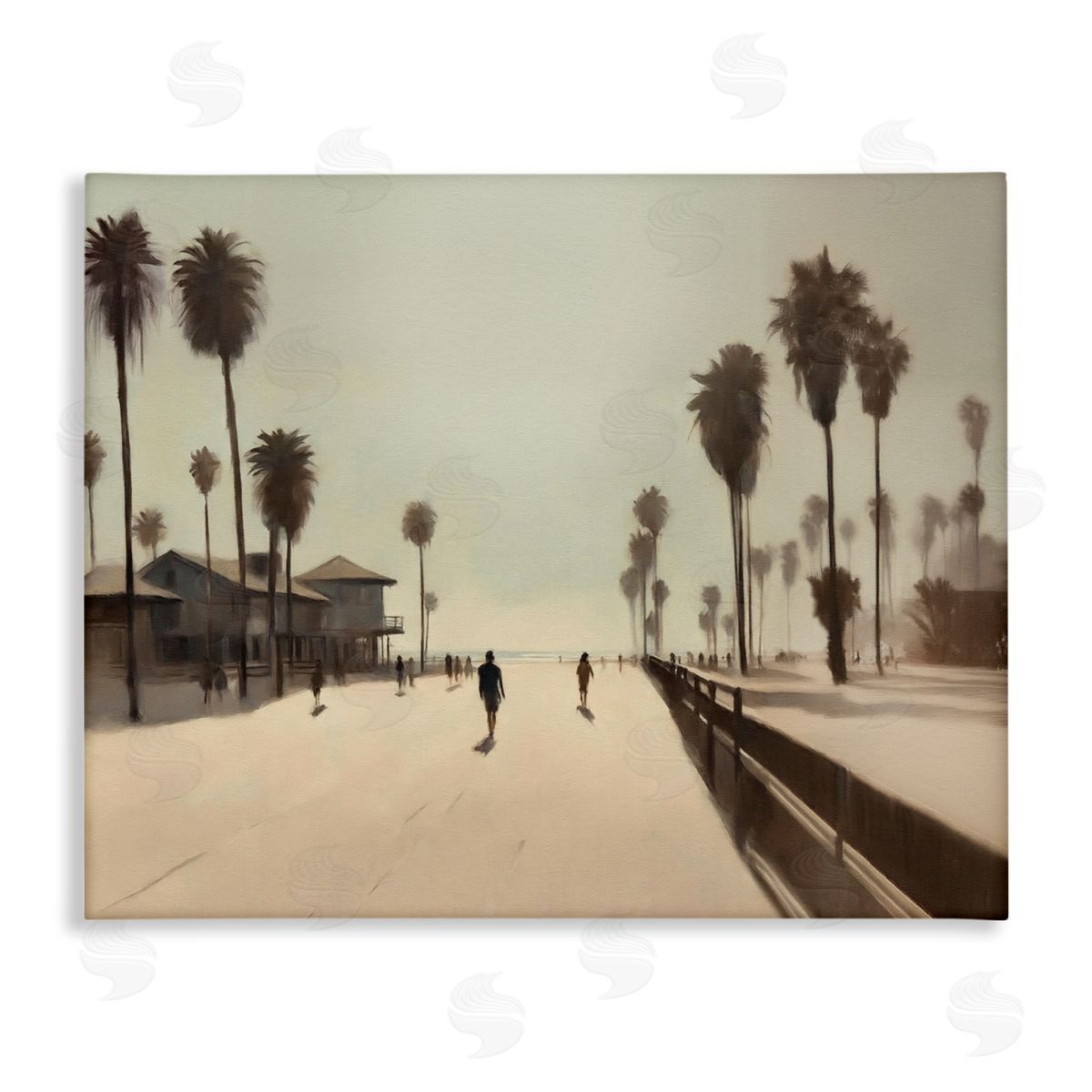 Midday Sun Beach View Canvas Wall Art, Home Decor by Noah Bay