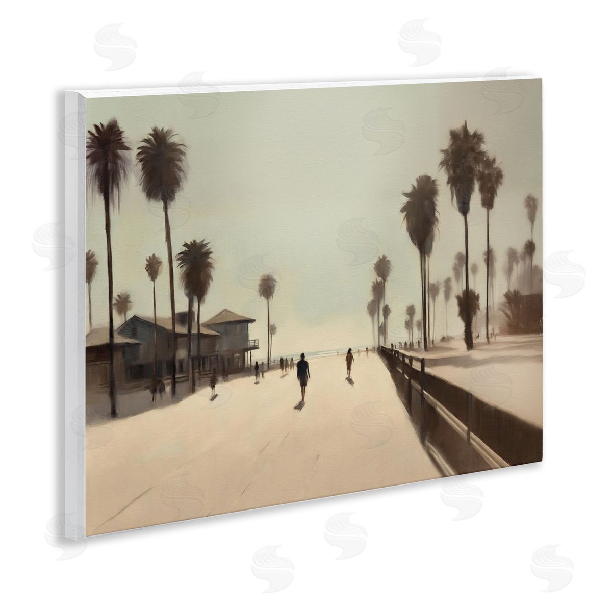 Midday Sun Beach View Wood Plaque Wall Art, Home Decor by Noah Bay