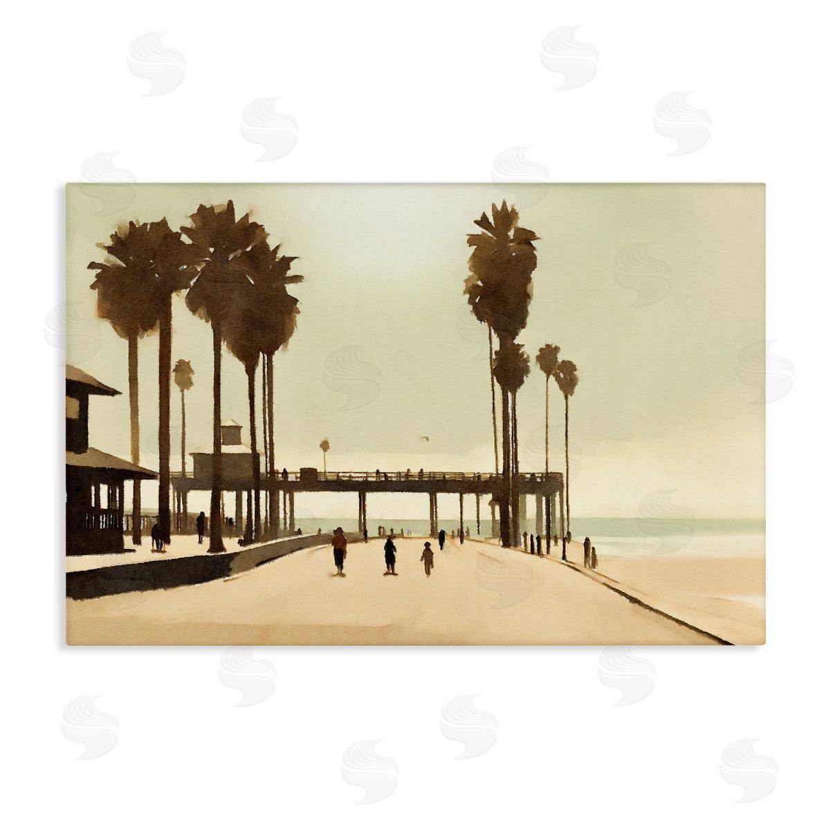 Tropical Beach Walkway Canvas Wall Art, Home Decor by Noah Bay