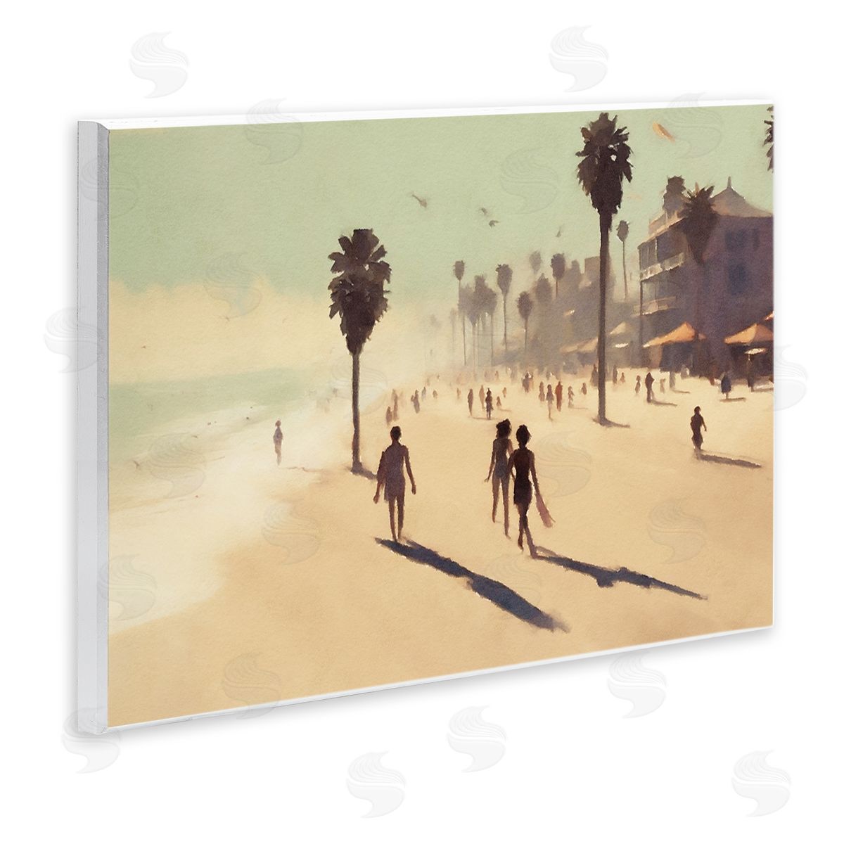 Tropical Shore Walk Wood Plaque Wall Art, Home Decor by Noah Bay