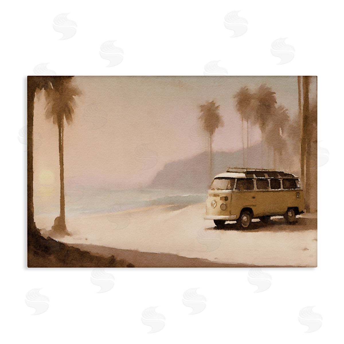 Tranquil Beach Day Canvas Wall Art, Home Decor by Noah Bay