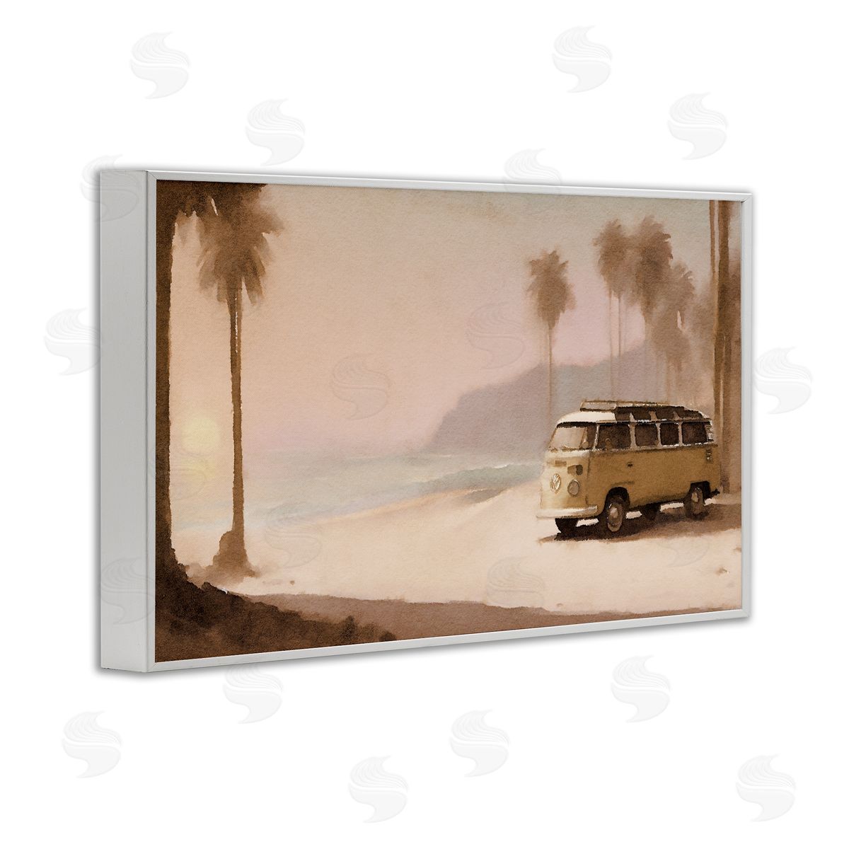 Tranquil Beach Day White Frame Print Wall Art, Home Decor by Noah Bay