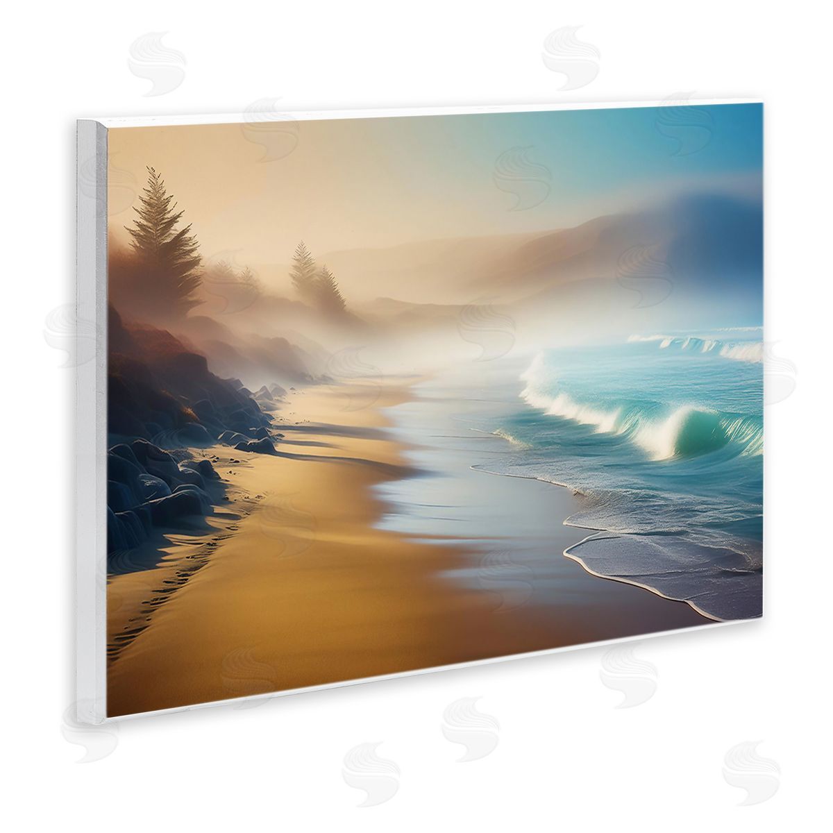 Smooth Beach Tide Wood Plaque Wall Art, Home Decor by Noah Bay