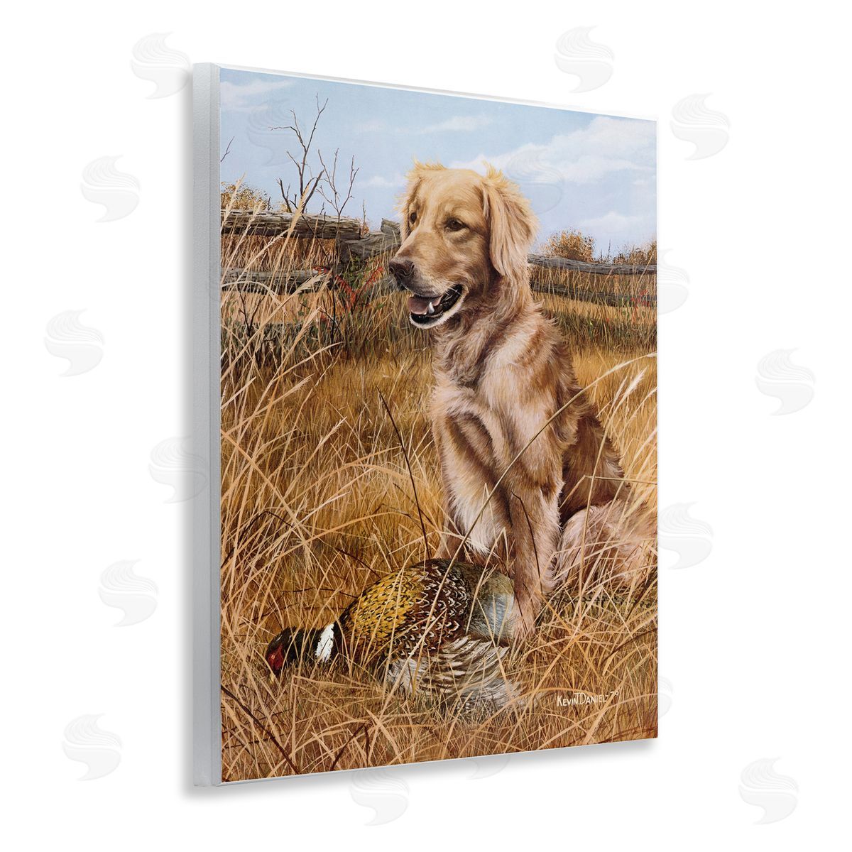 Hunting Dog & Pheasant Wood Plaque Wall Art, Home Decor by Kevin Daniel