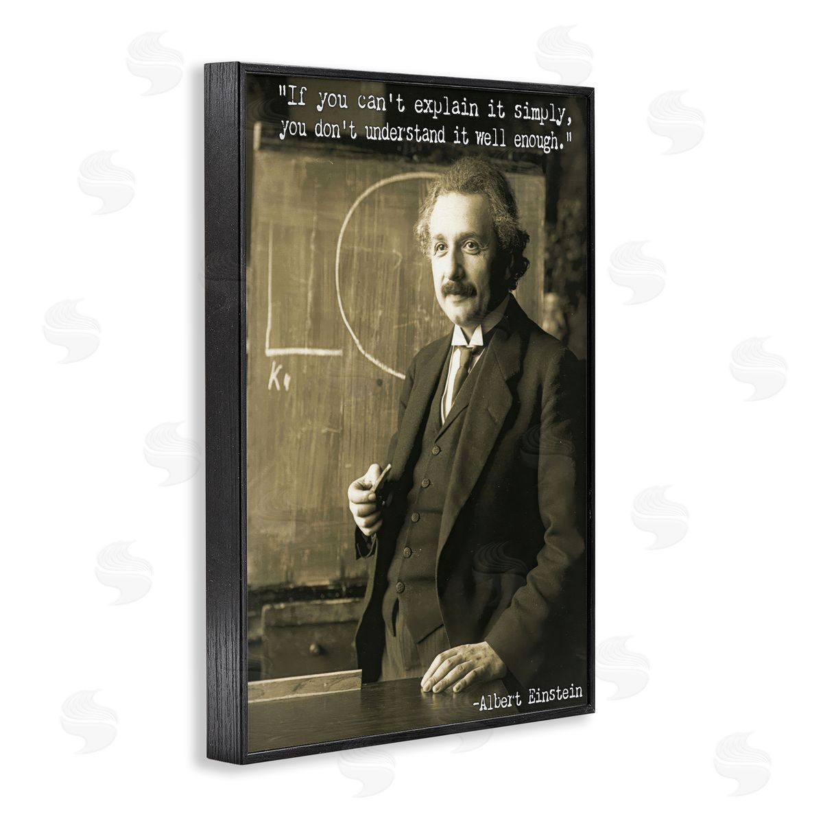 Inspiring Einstein Quote Black Frame Print Wall Art, Home Decor by Graffi*tee Studios