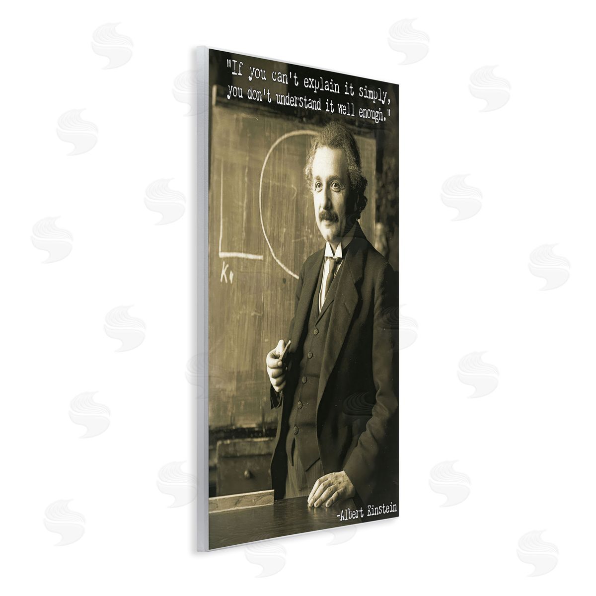 Inspiring Einstein Quote Wood Plaque Wall Art, Home Decor by Graffi*tee Studios