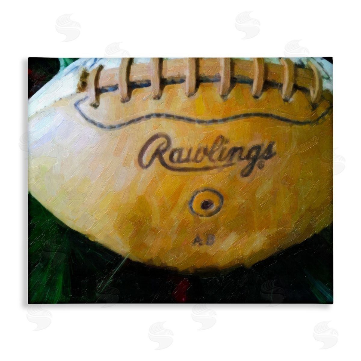 Painterly Team Football Canvas Wall Art, Home Decor by Graffi*tee Studios