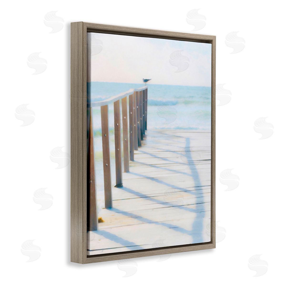 Perched For Best View Brown Floating Frame Canvas Wall Art, Home Decor by Graffi*tee Studios