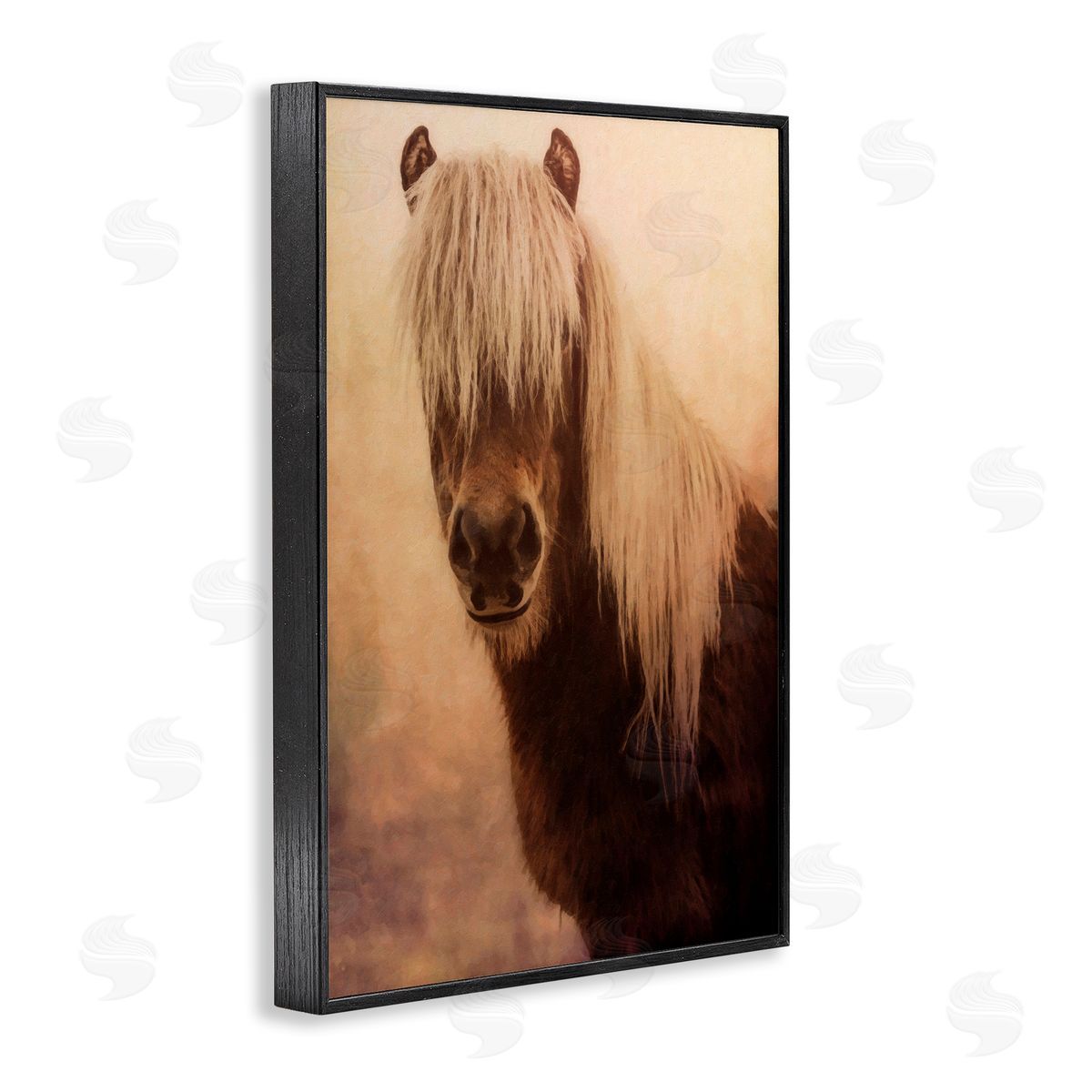 Misty Morning Horse Black Frame Print Wall Art, Home Decor by Graffi*tee Studios