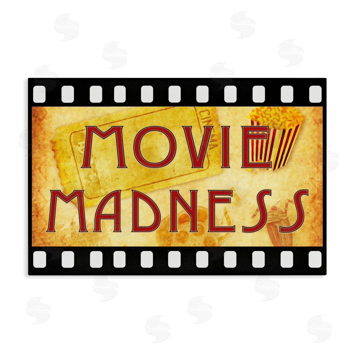 Movie Madness Classic Sign Canvas Wall Art, Home Decor by Graffi*tee Studios