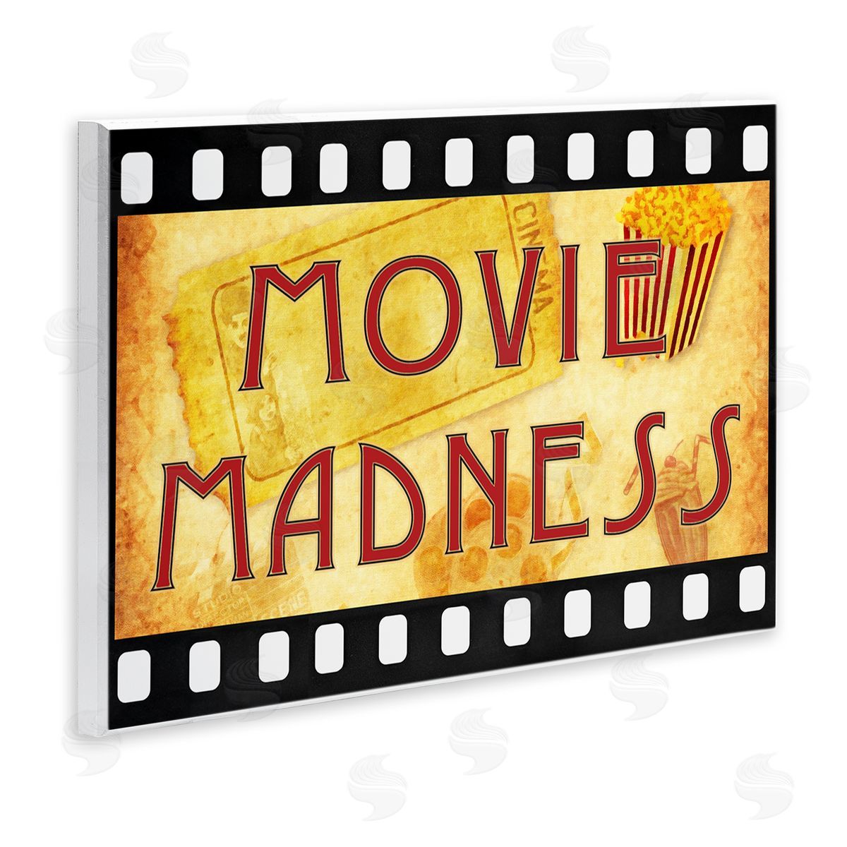 Movie Madness Classic Sign Wood Plaque Wall Art, Home Decor by Graffi*tee Studios