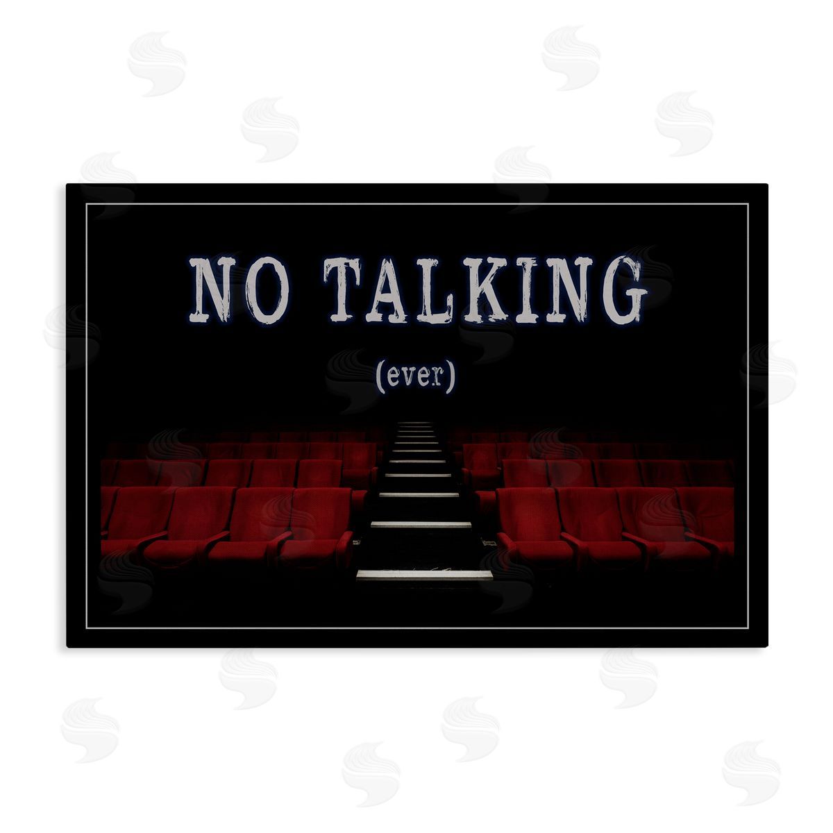 No Talking Move Theater Canvas Wall Art, Home Decor by Graffi*tee Studios