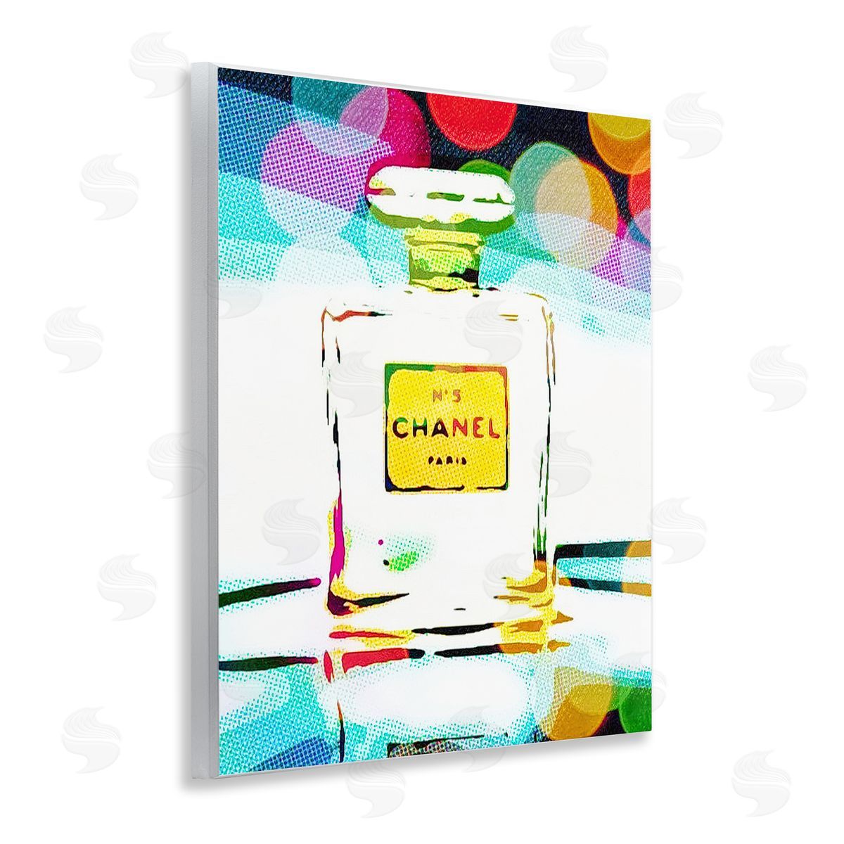 Perfume with Modern Bokeh Wood Plaque Wall Art, Home Decor by Graffi*tee Studios