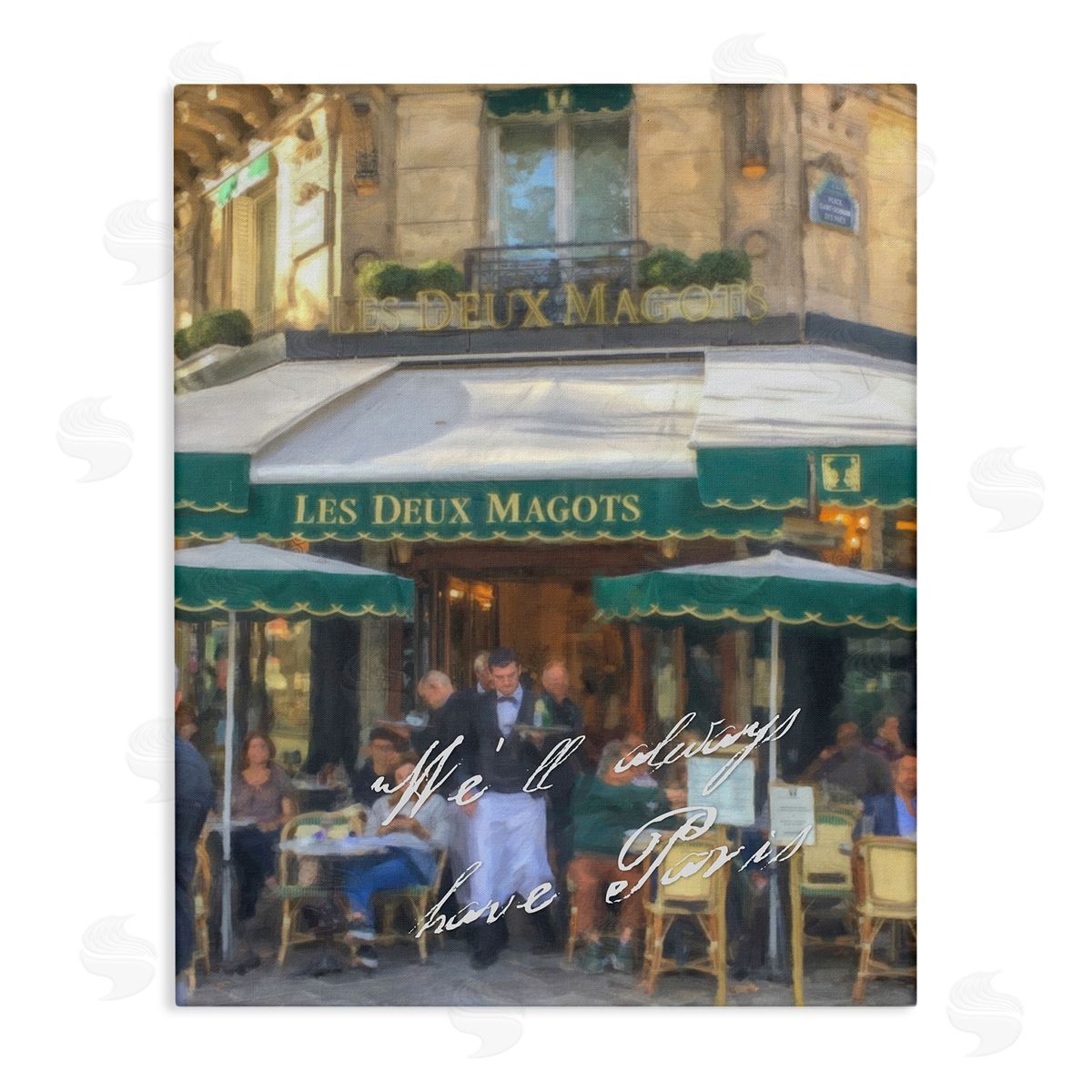 Always Have Paris Bistro Canvas Wall Art, Home Decor by Graffi*tee Studios