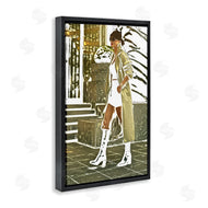 Graffi*tee Studios | Girl in Gold Trenchcoat