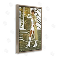 Graffi*tee Studios | Girl in Gold Trenchcoat