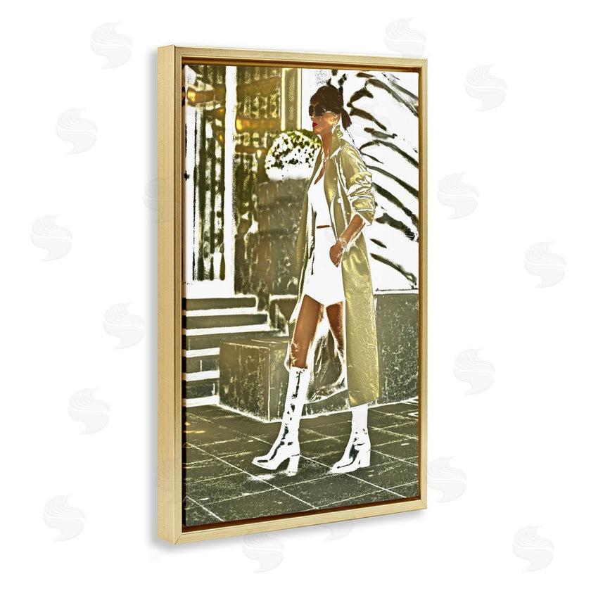 Graffi*tee Studios | Girl in Gold Trenchcoat