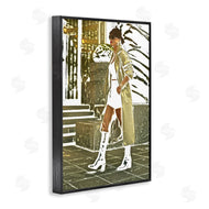Graffi*tee Studios | Girl in Gold Trenchcoat