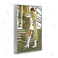 Graffi*tee Studios | Girl in Gold Trenchcoat
