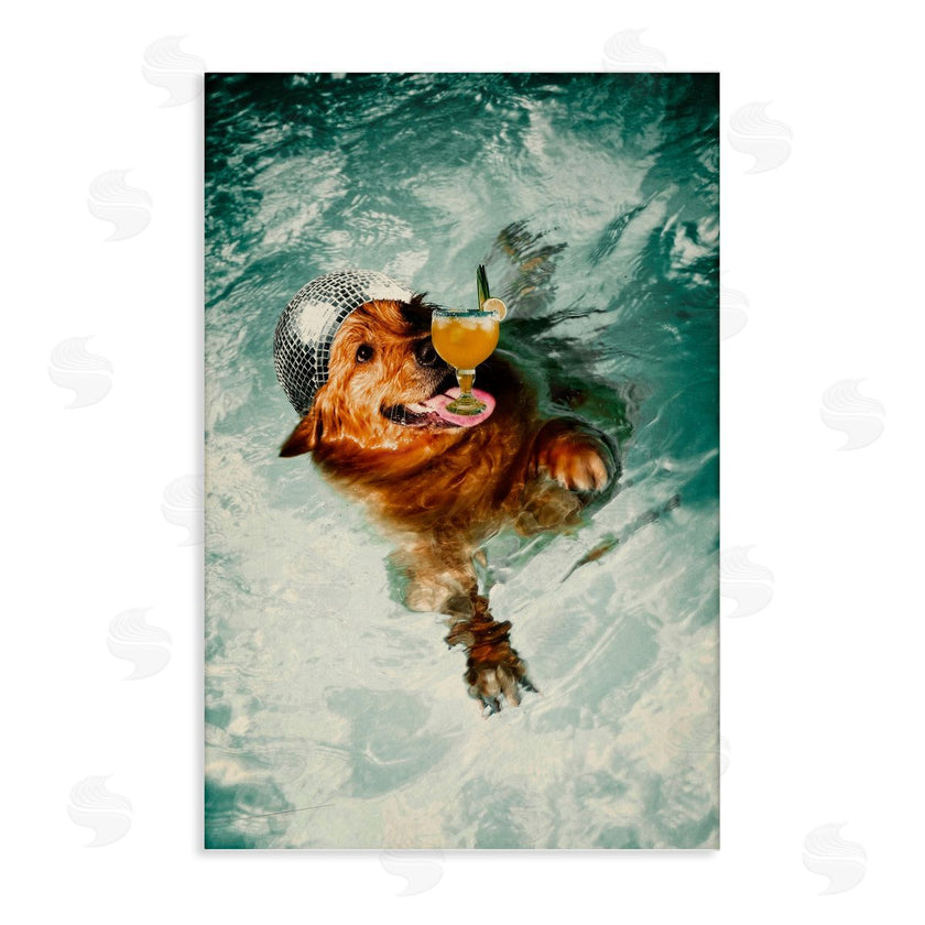 Graffi*tee Studios | Disco Dog in Pool