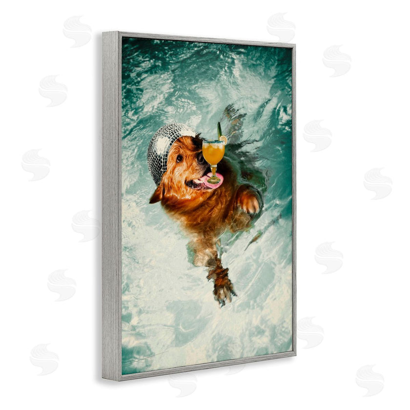 Graffi*tee Studios | Disco Dog in Pool