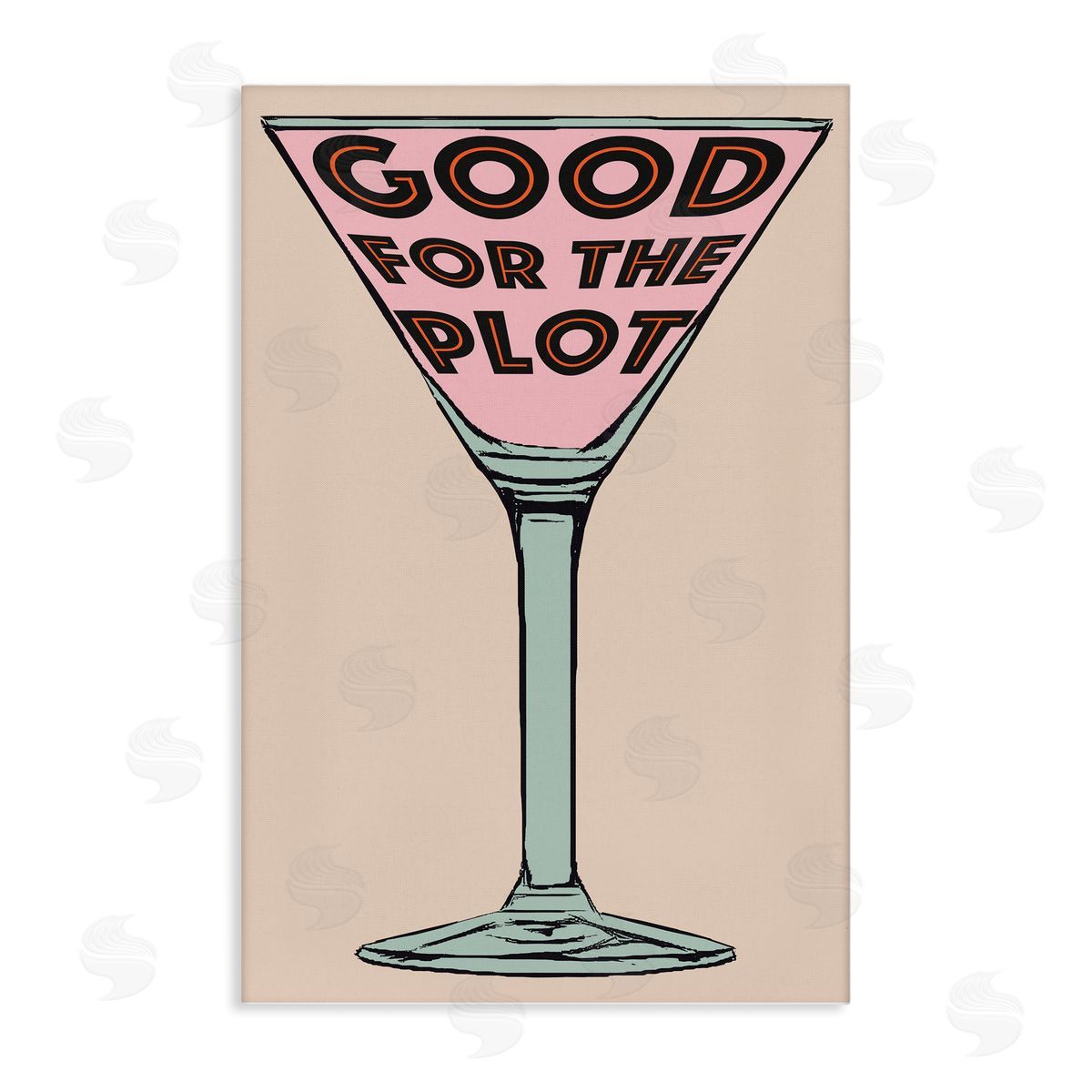 Good For The Plot Cocktail Canvas Wall Art, Home Decor by Graffi*tee Studios