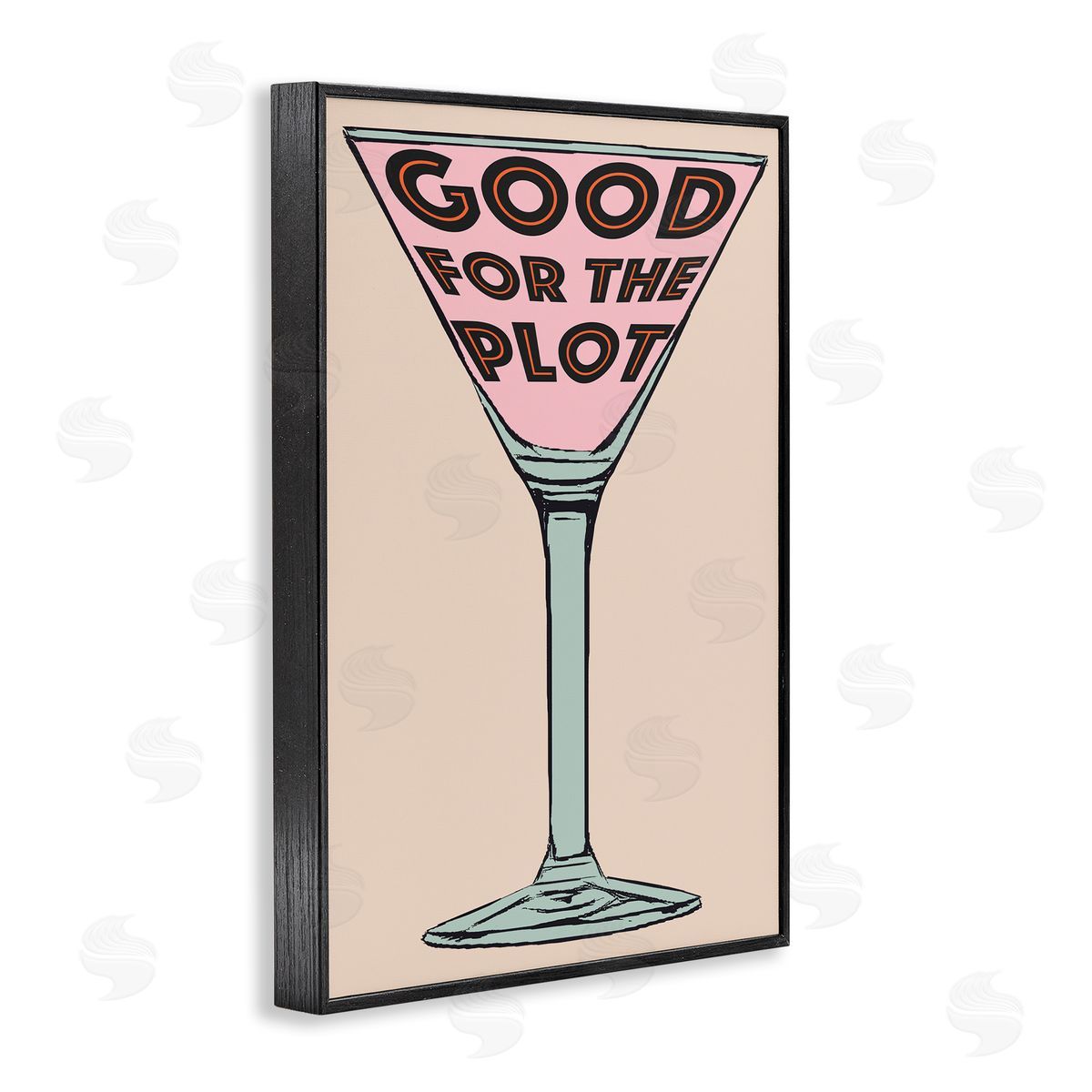 Good For The Plot Cocktail Black Frame Print Wall Art, Home Decor by Graffi*tee Studios