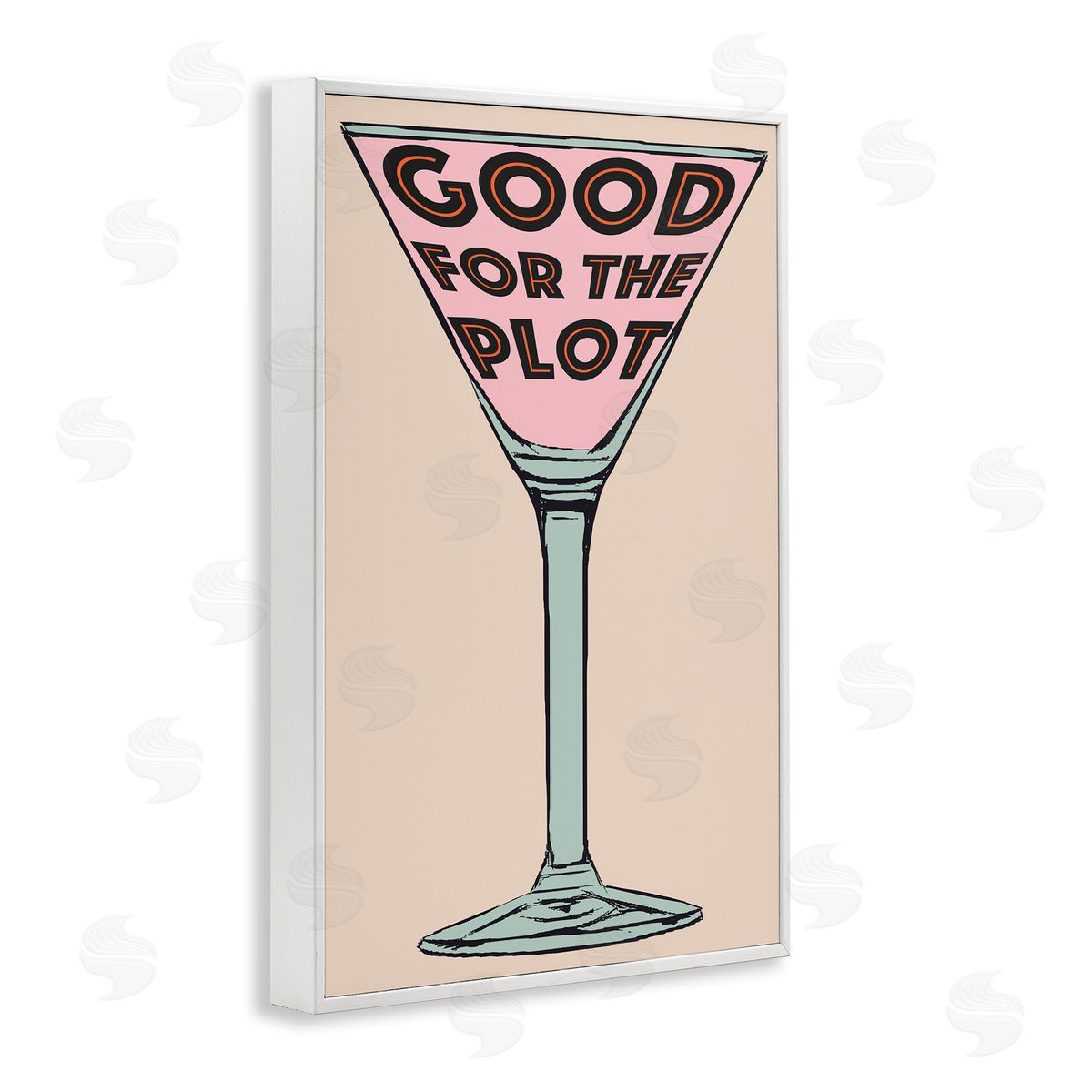 Good For The Plot Cocktail White Frame Print Wall Art, Home Decor by Graffi*tee Studios