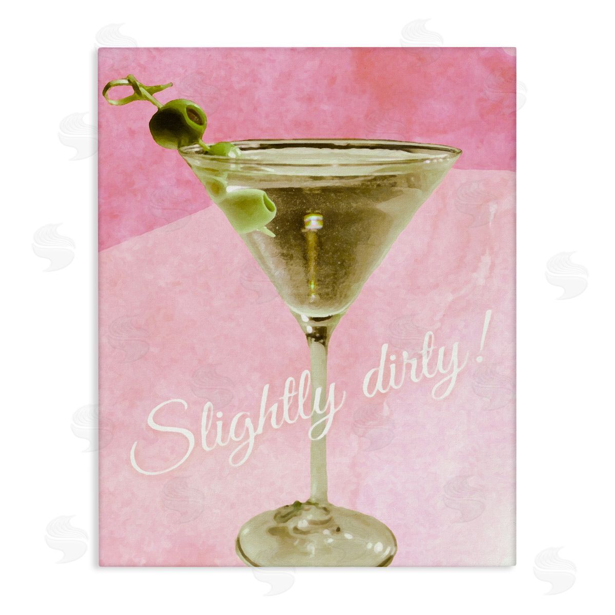 Slightly Dirty Martini Canvas Wall Art, Home Decor by Graffi*tee Studios