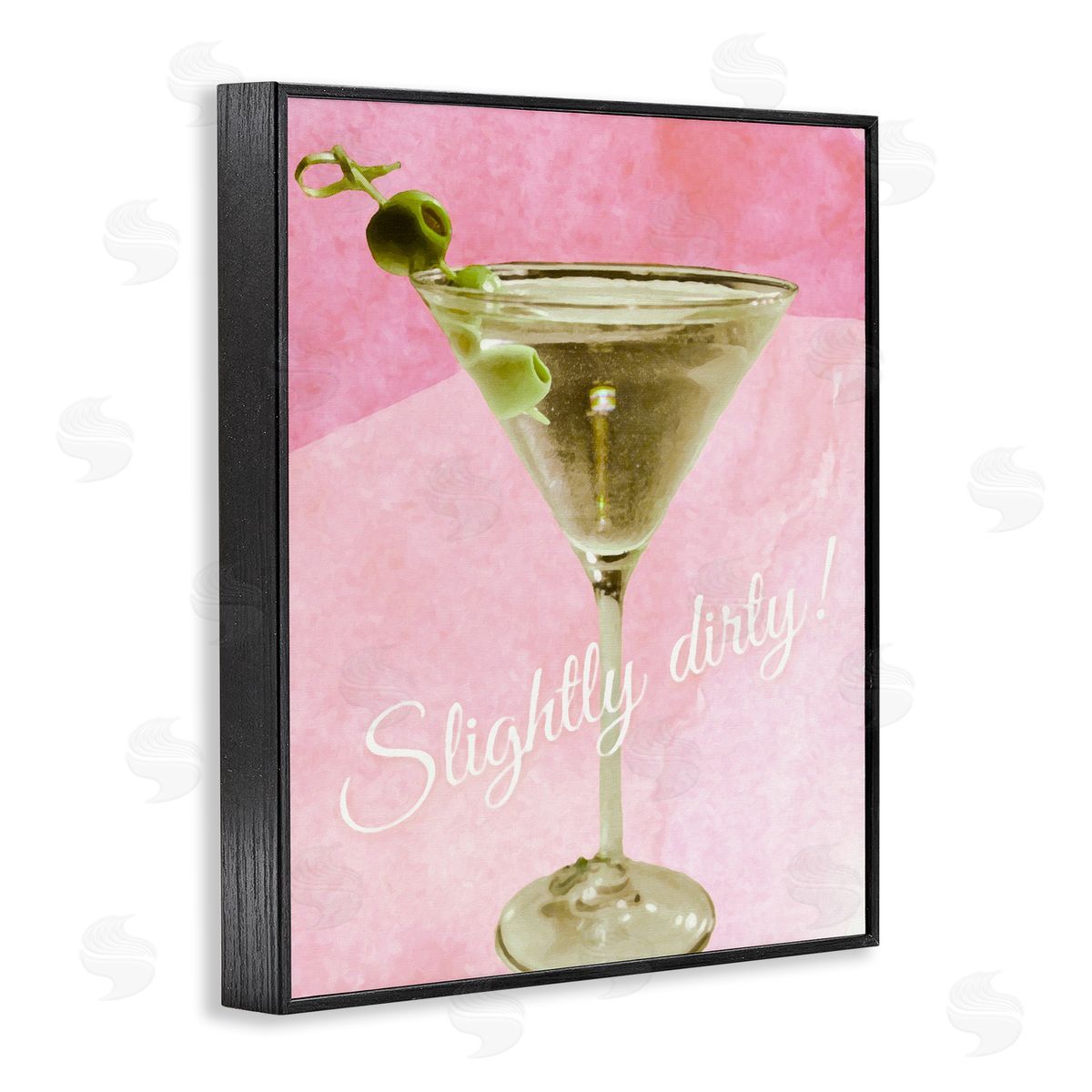 Slightly Dirty Martini Black Frame Print Wall Art, Home Decor by Graffi*tee Studios
