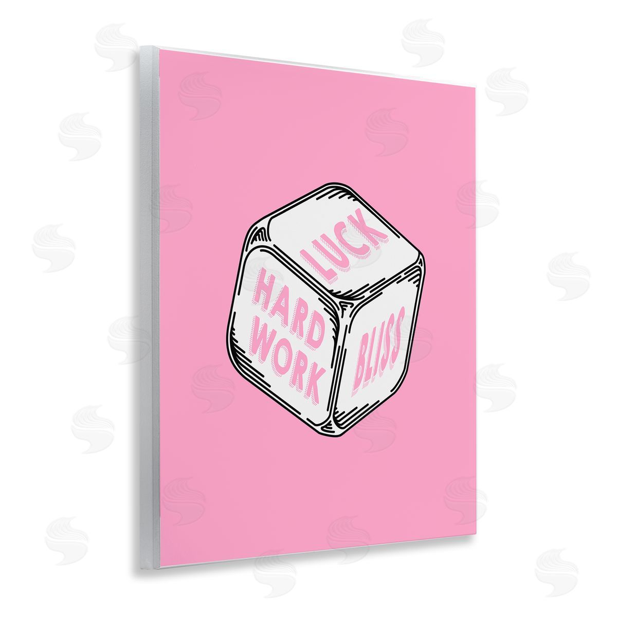 Pastel Pink Lucky Dice Wood Plaque Wall Art, Home Decor by Graffi*tee Studios
