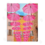 Graffi*tee Studios | Pink Umbrellas in Town