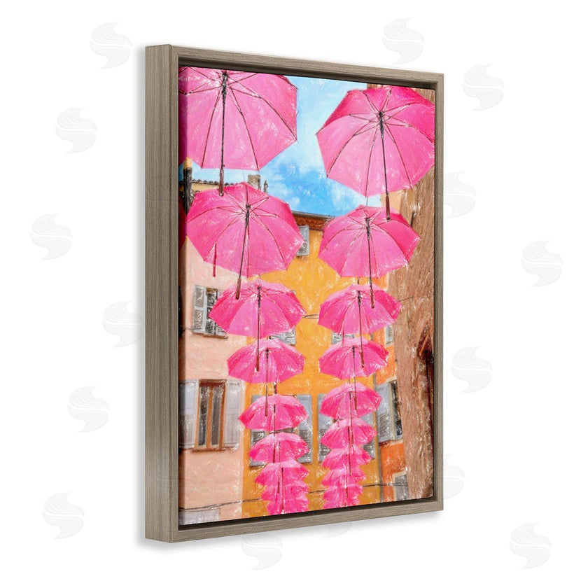 Graffi*tee Studios | Pink Umbrellas in Town