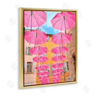 Graffi*tee Studios | Pink Umbrellas in Town