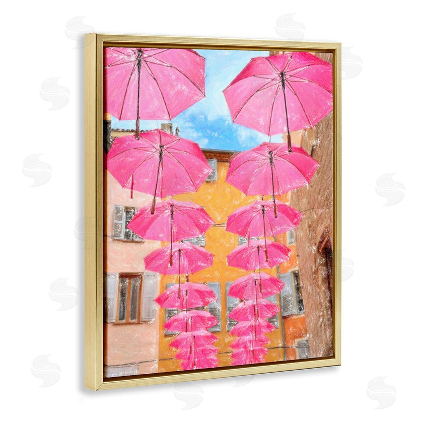 Graffi*tee Studios | Pink Umbrellas in Town