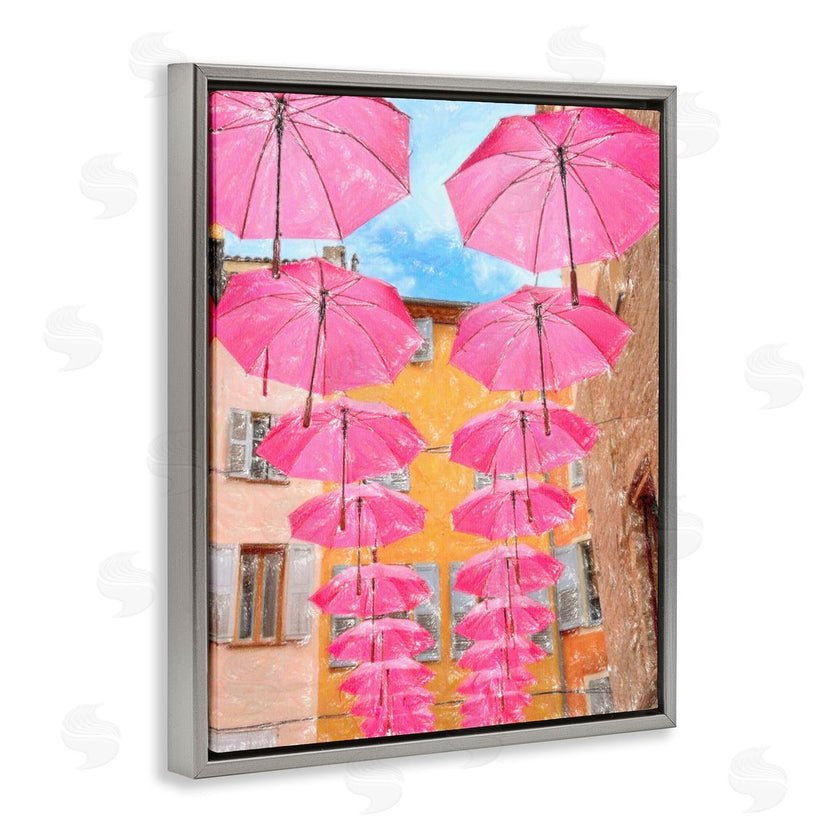 Graffi*tee Studios | Pink Umbrellas in Town