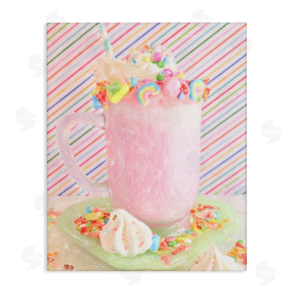 Sweet Dreams Milkshake Canvas Wall Art, Home Decor by Graffi*tee Studios