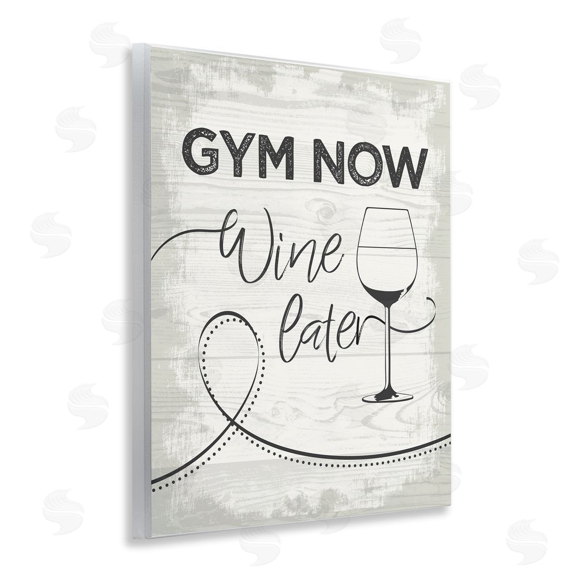 Gym Now Wine Later Wood Plaque Wall Art, Home Decor by Jennifer Ellory