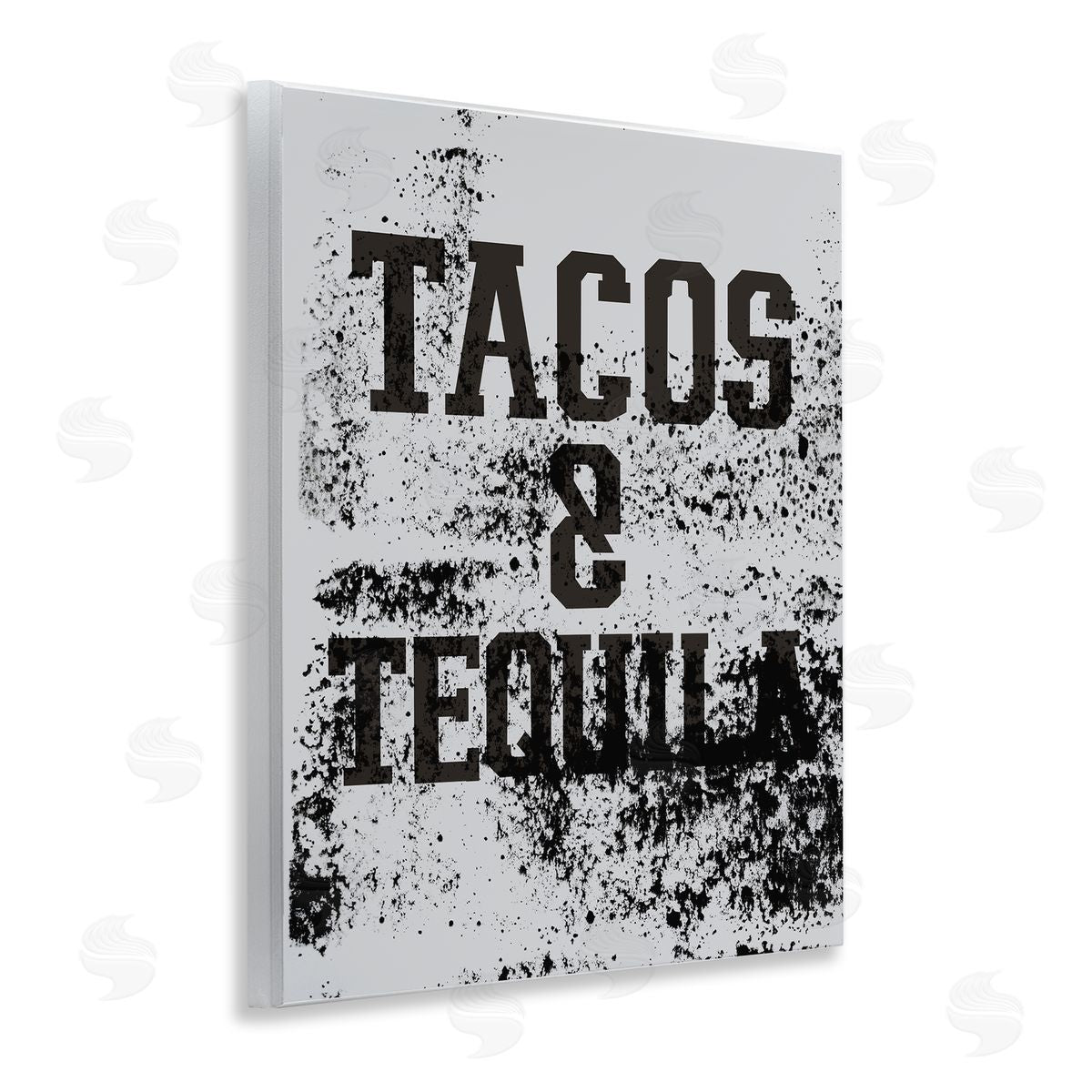 Tacos & Tequila with Splatter Wood Plaque Wall Art, Home Decor by Jessica Weifle