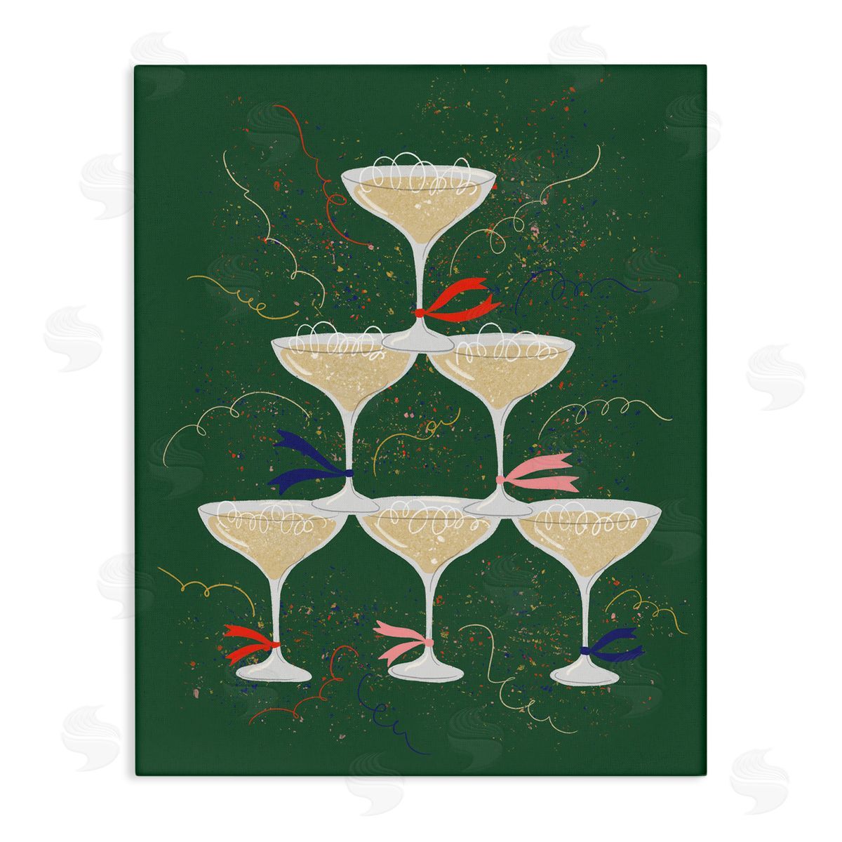 Celebration Drinks Tower Canvas Wall Art, Home Decor by Kristina Hultkrantz