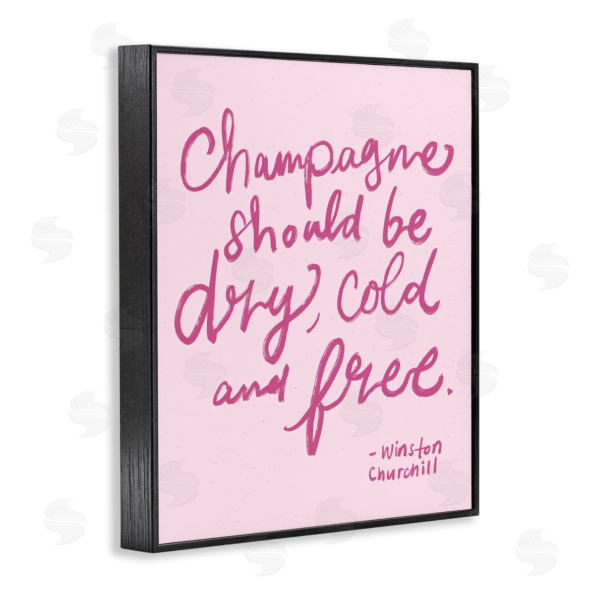 Dry Cold Free Champagne Black Frame Print Wall Art, Home Decor by Kristina Hultkrantz