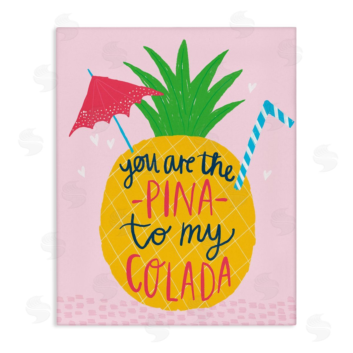 Pina To My Colada Canvas Wall Art, Home Decor by Lisa Barlow