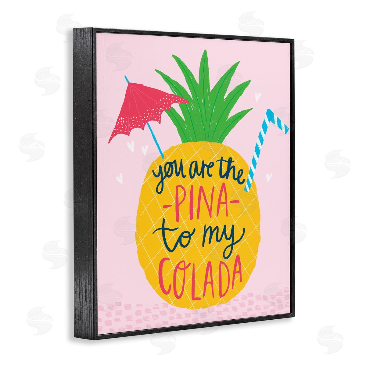Pina To My Colada Black Frame Print Wall Art, Home Decor by Lisa Barlow