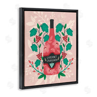 Louise Allen Designs | Classic Floral Wine Bottle
