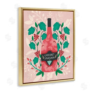 Louise Allen Designs | Classic Floral Wine Bottle