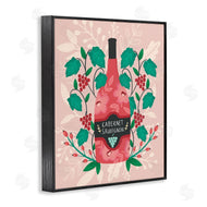 Louise Allen Designs | Classic Floral Wine Bottle