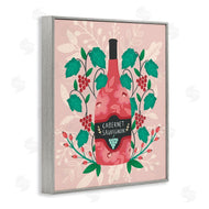 Louise Allen Designs | Classic Floral Wine Bottle